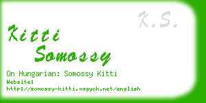 kitti somossy business card